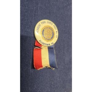 Vintage American Legion Herbert Paul Lentz Post 29 Ribbon Pin Allentown PA USA